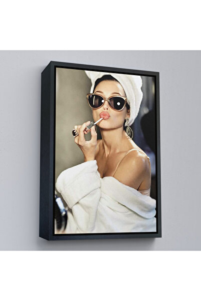 Harita Sepeti Slika na platnu Audrey Hepburn sa crnim okvirom