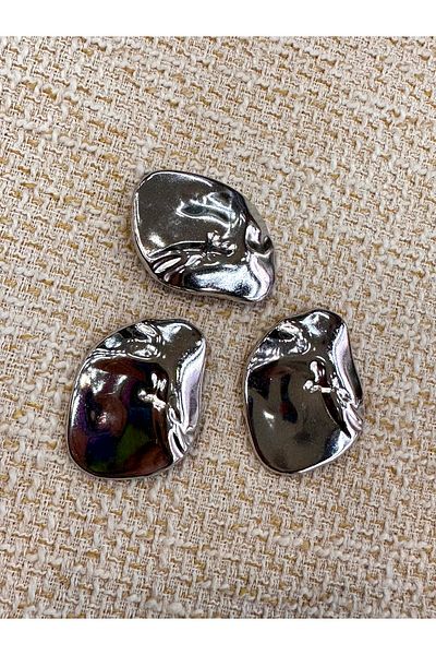 ODDA TASARIM ATÖLYESİ Extra Large Set of 3 Buttons with Pattern on Top (4.3cm)