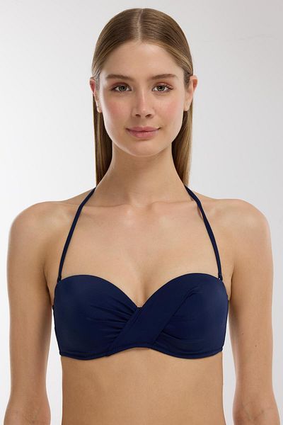 AYYILDIZ 63549 Navy Blue Strapless Bikini Top