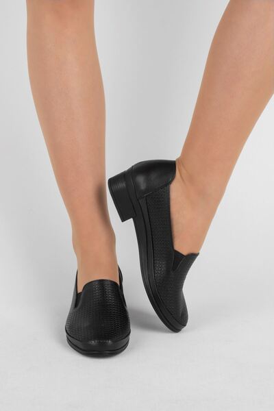 Lal Shoes & Bags Jambu Pantofi de damă din piele naturală Tocuri confortabile - negru