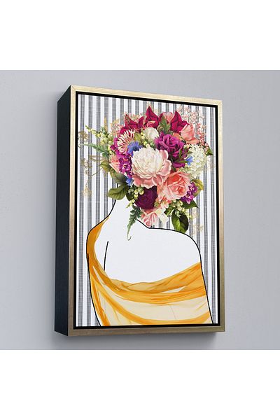 Harita Sepeti Pictură abstractă colorată pentru femei cu cadru auriu
