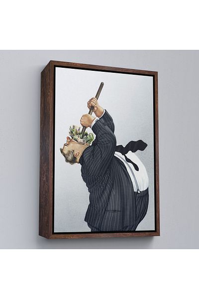 Harita Sepeti White Framed Our Present Bosses, Capital Owners Decorative Wall Painting