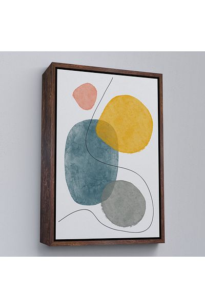 Harita Sepeti Pictură abstractă circulară cu cadru alb