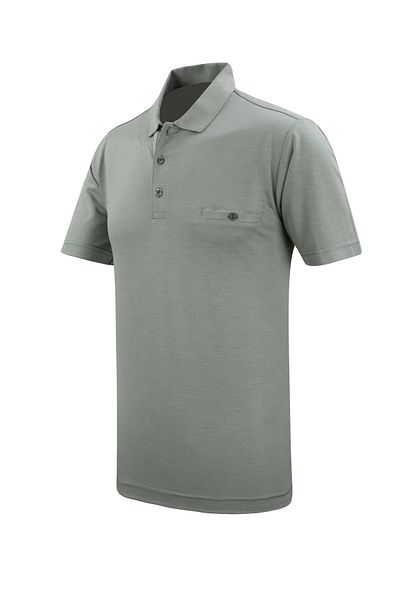 Çizgi Triko Ανδρικό μπλουζάκι Polo Neck Classic Fit με τσέπη - 5107