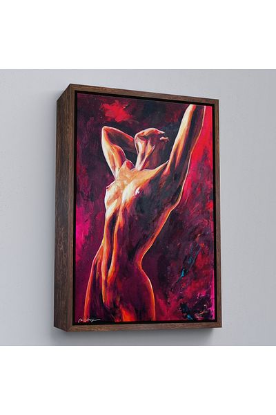 Harita Sepeti Pictură decorativă de perete pentru femeie nudă, cu cadru alb