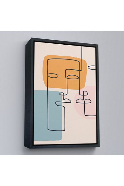 Harita Sepeti Pictură abstractă colorată pentru femei cu cadru auriu