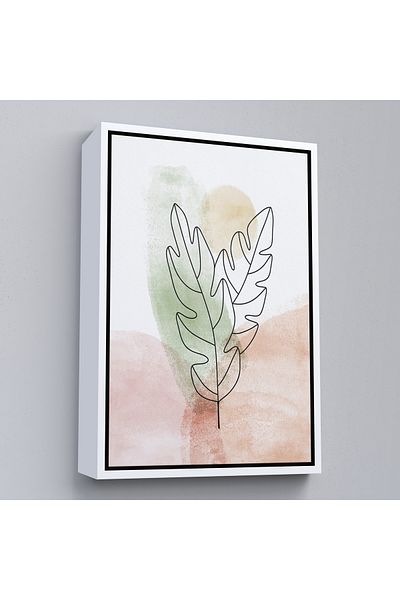 Harita Sepeti Nordic Abstract Painting with White Frame
