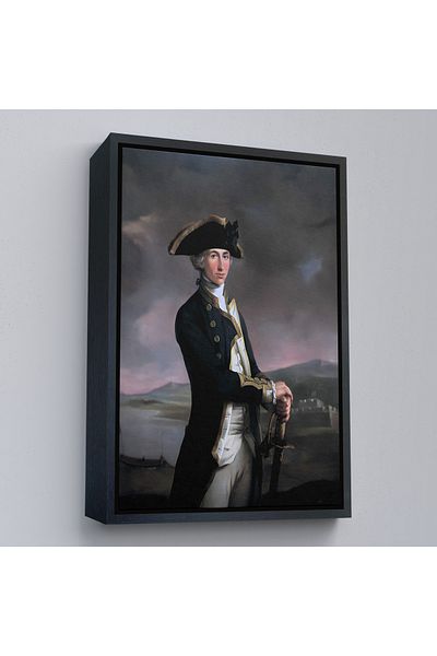 Harita Sepeti Pictură decorativă de perete cu amiralul britanic Horatio Nelson într-un cadru auriu
