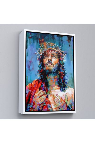 Harita Sepeti Pictură decorativă de perete Isus Hristos cu cadru alb
