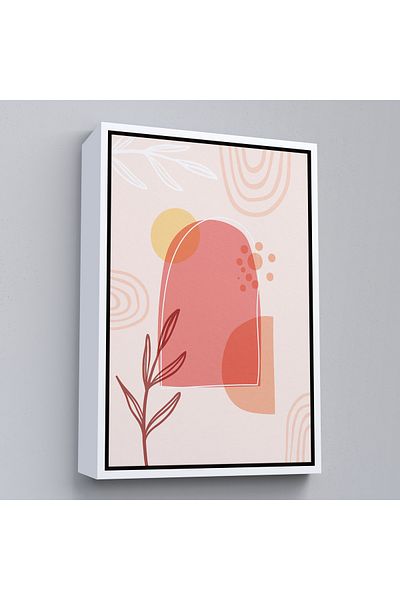 Harita Sepeti Pictură abstractă nordică cu cadru alb