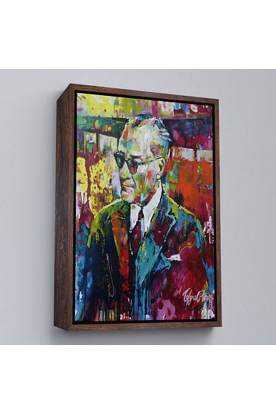 Harita Sepeti Pictură murală colorată Mustafa Kemal Atatürk cu efect de vopsea în ulei în cadru alb