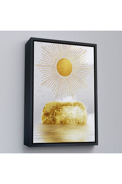 Harita Sepeti Tablou Golden Sun Landscape cu cadru auriu