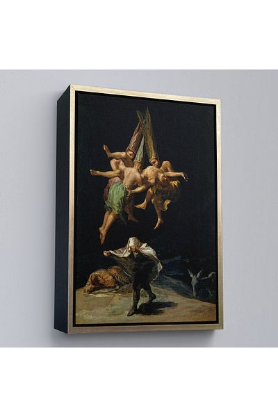 Harita Sepeti Ζωγραφική τοίχου με χρυσό πλαίσιο The Flight Of The Witches, Witches Flight