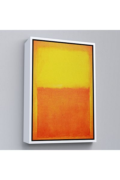 Harita Sepeti Mark Rothko Orange Yellow Artwork Canvas Print with White Frame