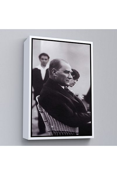 Harita Sepeti Pictură Mustafa Kemal Atatürk într-un Iskembe cu cadru alb