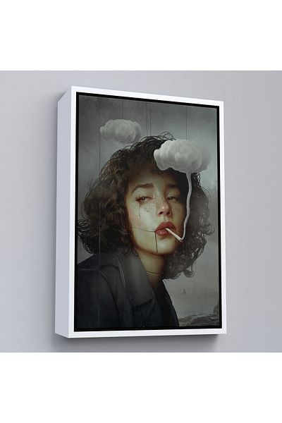 Harita Sepeti Pictură pe pânză cu pânză de artă supranaturală cu cadru alb