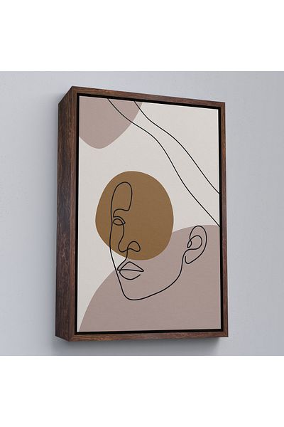 Harita Sepeti Pictură abstractă a feței de femeie cu cadru alb