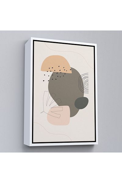 Harita Sepeti Pictură abstractă nordică cu cadru alb