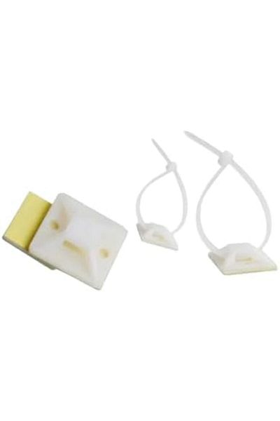 STOREMAX Jvnnastore Çetsan Adhesive Crochet 19X19 Mm-100 Pieces Cable Tie Crochet Adhesive 64626