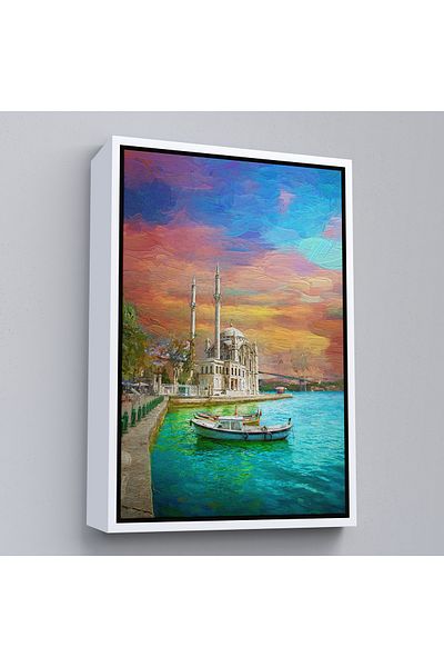 Harita Sepeti Vederea Moscheei Ortaköy și Podului de la Gâtul într-o pictură în ulei pe pânză