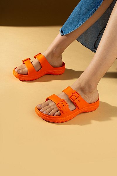 Pembe Potin Πορτοκαλί Eva Unisex σανδάλια - Άνετα, θαλάσσια, παραλία, παντόφλες για γιατρό και νοσοκόμα