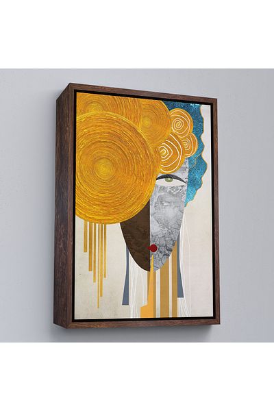 Harita Sepeti Pictură abstractă a feței de femeie cu cadru alb