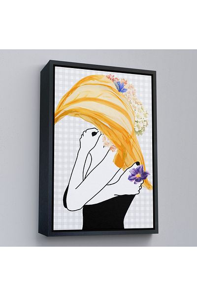 Harita Sepeti Pictură abstractă colorată pentru femei cu cadru auriu