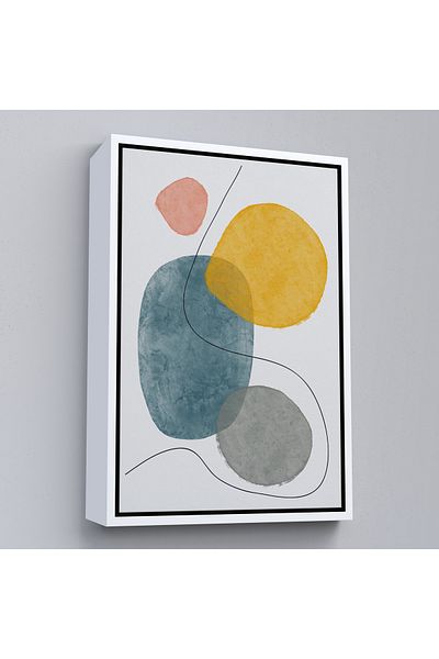 Harita Sepeti Pictură abstractă circulară cu cadru alb