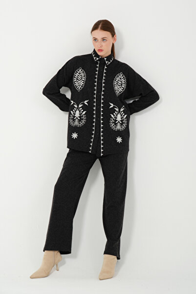 Hatun Atila حذاء قماش مزدوج هرقل أسود 8564 أنيق للرجال