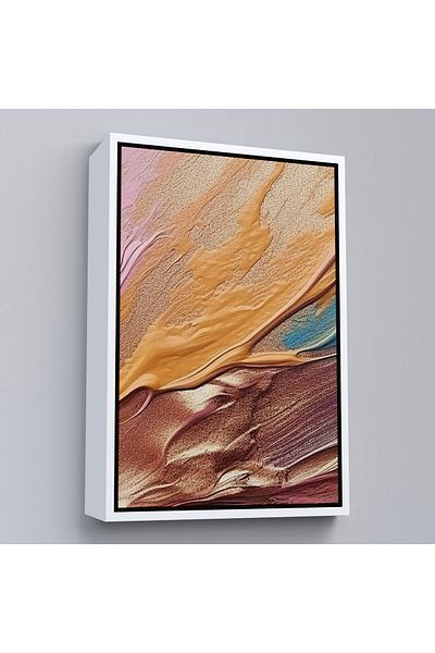Harita Sepeti Pictură modernă cu aspect de pictură în ulei cu cadru alb