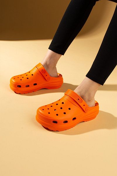 Pembe Potin Πορτοκαλί Eva Casual σανδάλια - Άνετα παντόφλες θάλασσας, παραλίας, για γιατρό και νοσοκόμα