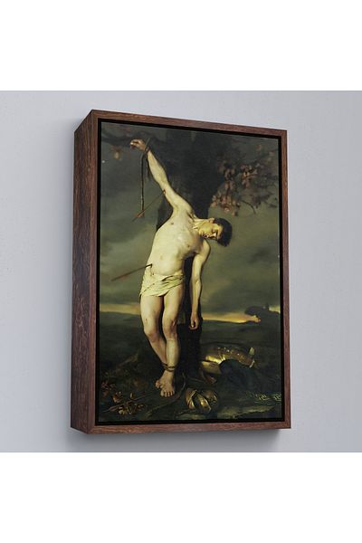 Harita Sepeti Pictură decorativă de perete cu peisaj de munte cu cadru alb