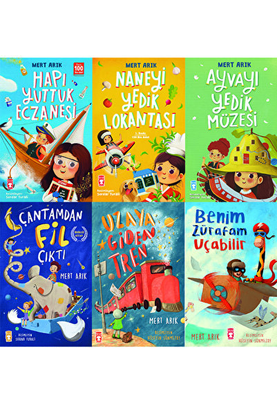 Timaş Çocuk 2.3. Sınıf Okuma Seti 6 Kitap Set Hapı Yuttuk Eczanesi-Naneyi Yed...