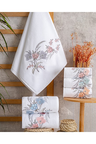 Hazangülü Buldan Üretimi Çeyizlik Nakışlı Zümra Kadife 6'lı Mutfak Havlusu I ...