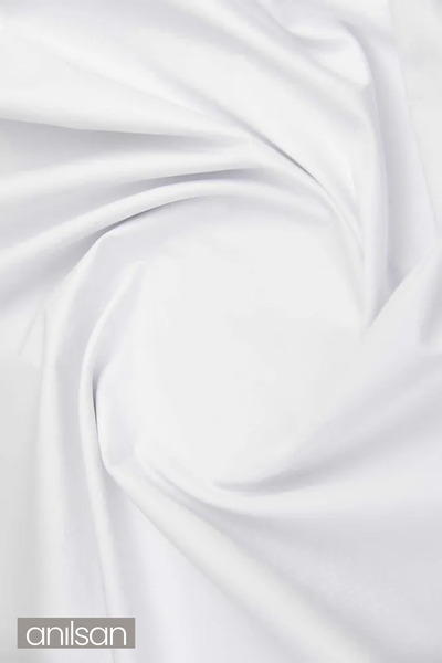 Anılsan Satin Bed Sheet - 83 Thread Solid White - Single/Double Size Home and Hotel