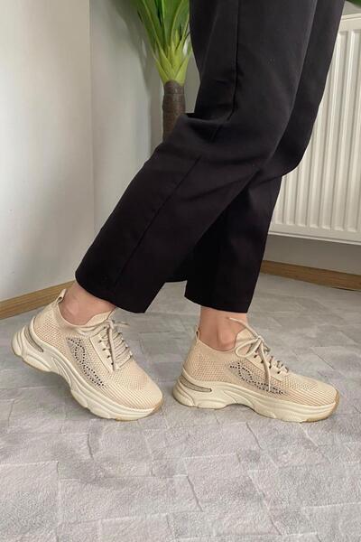 Preshley Kadın Fabri Ten Triko Taşlı Spor Ayakkabı & Sneaker