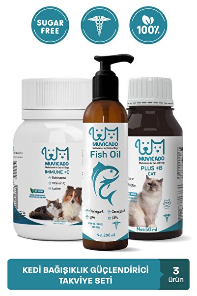 muvicado Kedi Bağışıklık İmmün Güçlendirici Multivitaminli Damla Somon Balık ...