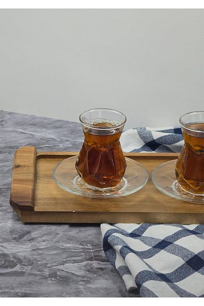 HomeTarz صينية تقديم أكاسيا - طبق تقديم طويل - 47x17 سم