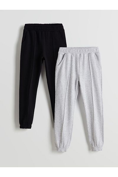 LC Waikiki Κοριτσίστικο Jogger Φούτερ με ελαστική μέση, Πακέτο 2