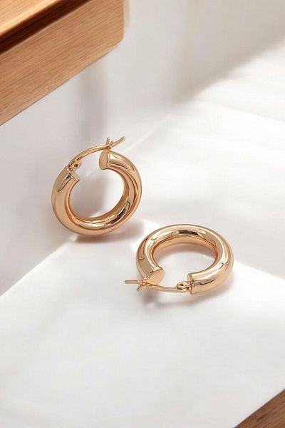Çlk Accessories Premium Pipe Hoop Earrings 35588