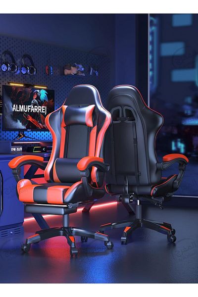 ALMUFARREJ Gaming Chair High Back Lumbar Support comfortable armrest Headrest