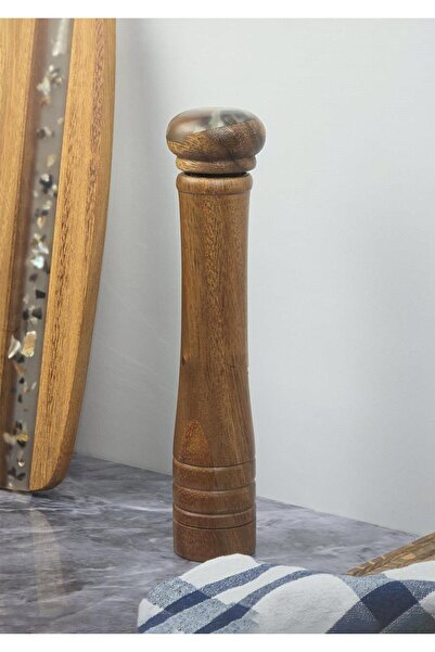 HomeTarz Akasya Baharat Öğütücü - Değirmenli Tuzluk - 25 CM