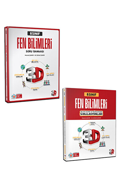 3D Yayınları 3D Yayınları 8. Sınıf Fen Bilimleri Soru Bankası & Simülasyon De...
