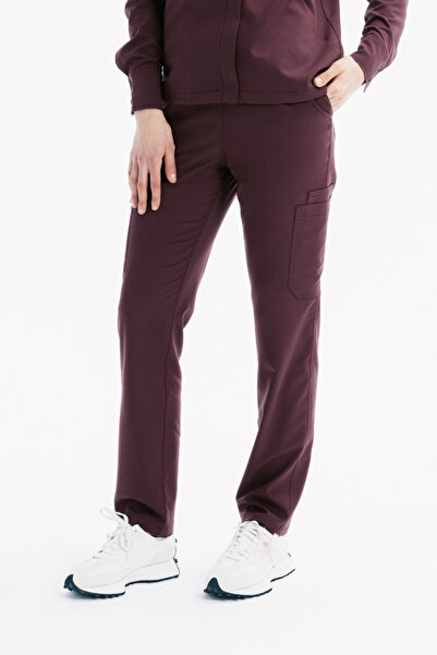 Rhow Maya Slim Bordo Scrubs Pantolon