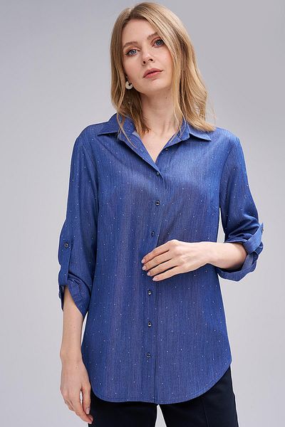 Journey Sparkle Detailed-Jean Shirt