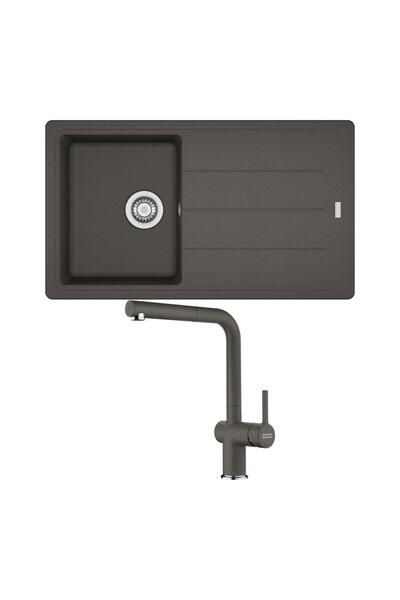Franke BFG 611 Granit Slate Grey Evye, Active Plus Doccia Krom Spiralli Armat...