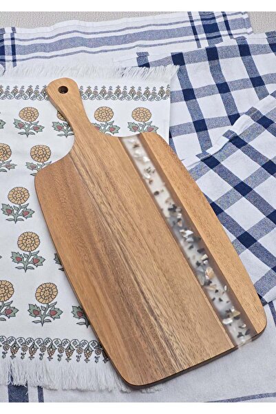 HomeTarz Akasya Kesme Tahtası - Dikdörtgen Kesim Tahtası - 45 CM