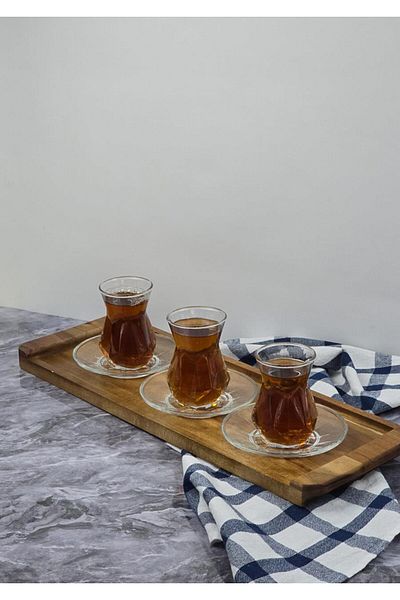 HomeTarz صينية تقديم أكاسيا - طبق تقديم طويل - 47x17 سم