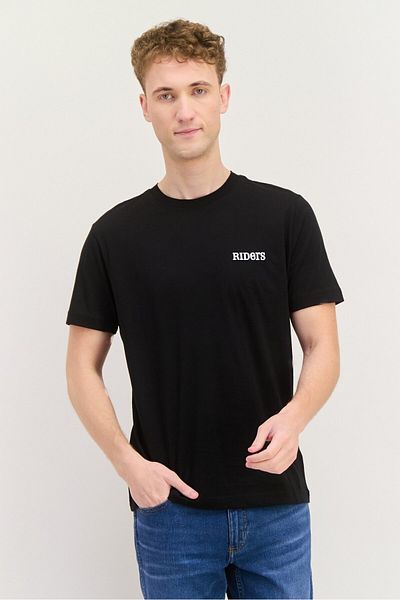 Riders by Lee Black Regular Fit Crew Neck 100% Cotton T-Shirt