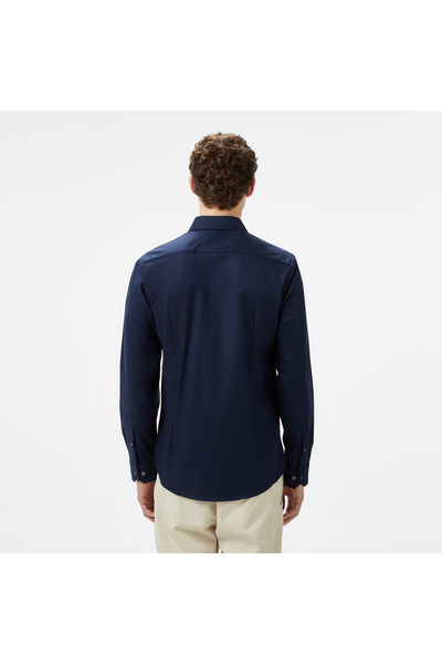 Lacoste Erkek Slim Fit Lacivert Gömlek